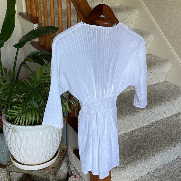 Elan Elegant White Lace Trim Swim Cover - Picture 12 of 12